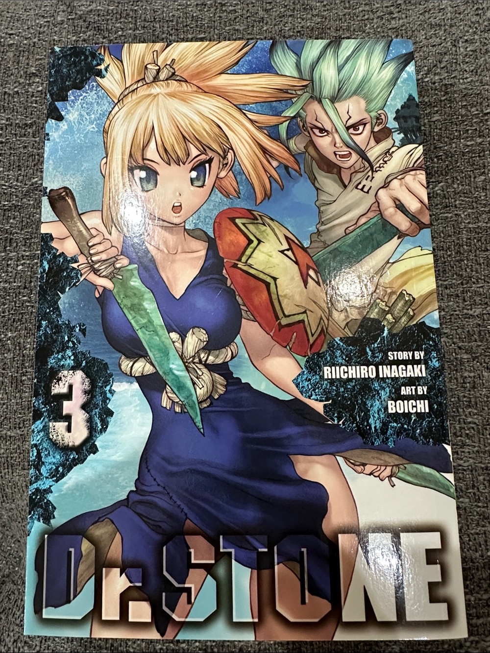 Dr. STONE Vol. 3 Manga Paperback - Blue Cover